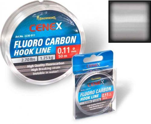 Feeder fluorocarbon Cenex Hook line - průhledný 50m 0,13mm / 1,60kg