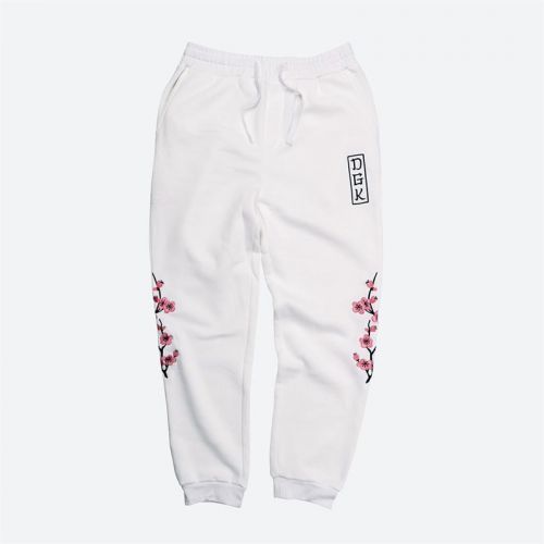 tepláky DGK -  Zen Fleece Pants White  (MULTI) velikost: L
