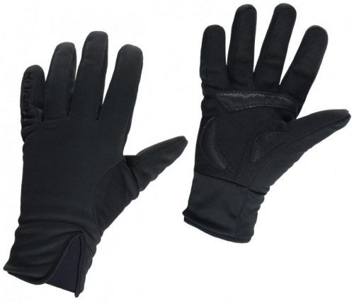Středně hřejivé zimní rukavice Rogelli MOUNT ze softshellu, černé L