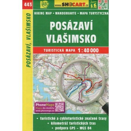 SHOCart 443 Posázaví, Vlašimsko 1:40 000 turistická mapa