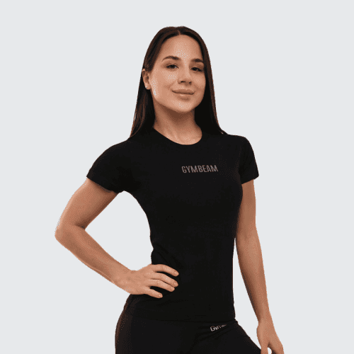 Dámské tričko FIT Black XS - GymBeam