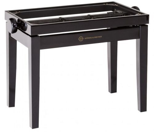 Konig & Meyer 13701 Piano Bench - Wooden Frame Black Glossy Finish