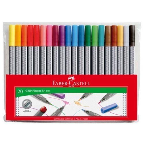 Fineliner Faber-Castell Grip 20 barev