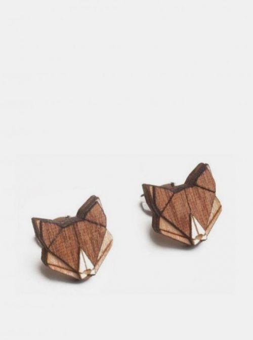 Dřevěné náušnice Fox Earrings