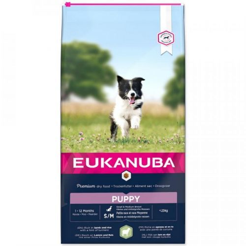 Eukanuba Puppy Small & Medium Breed jehněčí s rýží - 12 kg