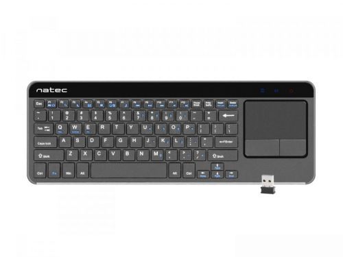 Natec Wireless Keyboard TURBOT with touch pad for SMART TV, 2.4 GHz, X-Scissors