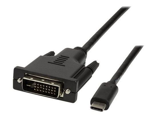 USB / DVI kabel LogiLink [1x - 1x DVI zástrčka 24+1pólová] černá 3.0 m