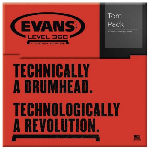 Evans EC2 Clear Tom Pack-Rock (10