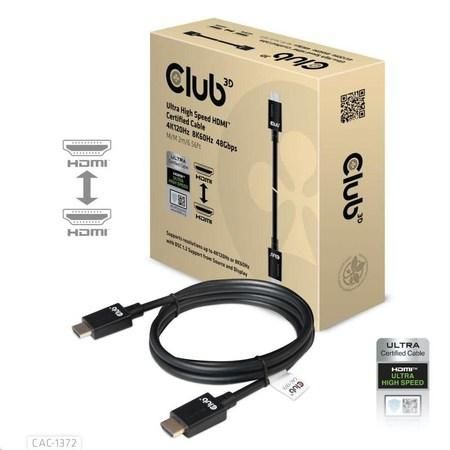 HDMI kabel club3D [1x HDMI zástrčka - 1x HDMI zástrčka] černá 2 m