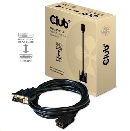 DVI adaptér club3D CAC-1211, černá
