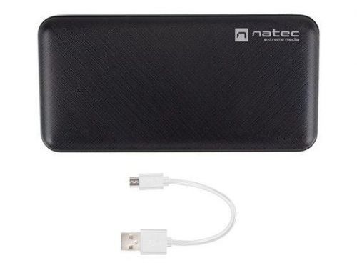 NATEC Trevi Slim Power bank 10000mAh, Type-C, micro USB, černý (NPB-1542)