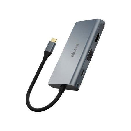 AKASA - externí USB hub - USB typ-C na 9-in-1 (AK-CBCA21-18BK)