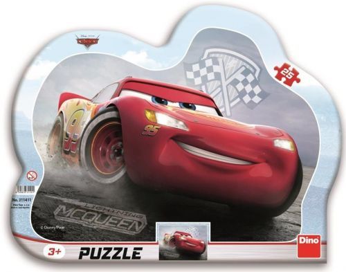 Puzzle Cars 3 Blesk McQeen 25 dílků na podložce