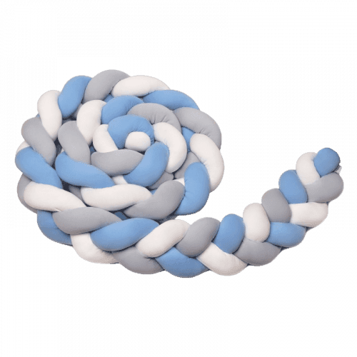 T-Tomi Pletený mantinel 220 cm White+Grey+Blue 1ks