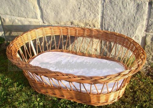Proutěný koš pro miminko - vana + Matrace