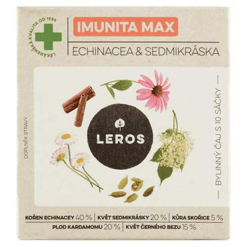 Leros Imunita max echinacea & sedmikráska bylinný čaj 10 x 1,2g (12g)