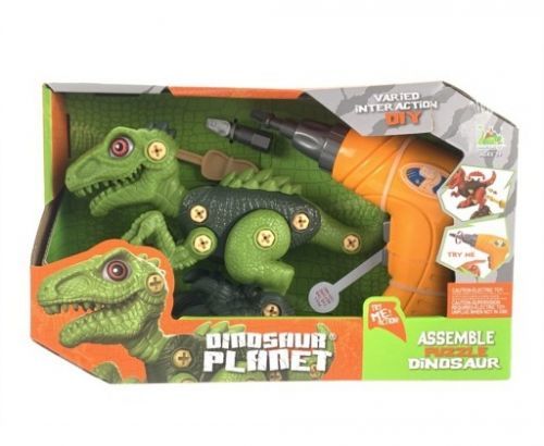 Dinosaurus šroubovací Velociraptor se šroubovákem na baterie