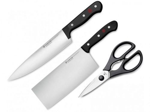 Sada kuchařských nožů Gourmet + kuchyňské nůžky Wüsthof 3 ks