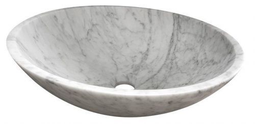 SAPHO BLOK kamenné umyvadlo 42x14 cm, bílá carrara mat 2401-42