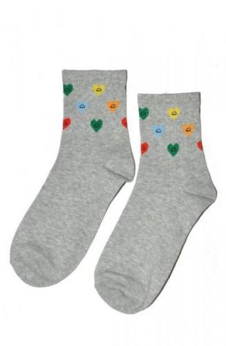 Magnetis 75 Colorful Hearts 21/22 Dámské ponožky Univerzální grafitová (tmavě šedá)