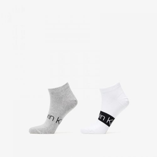 Calvin Klein Sneaker Socks (2-Pack) White/ Grey 43-46