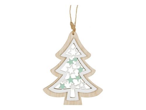 MFP 8886093 Stromek závěs dřevěný 11x11cm