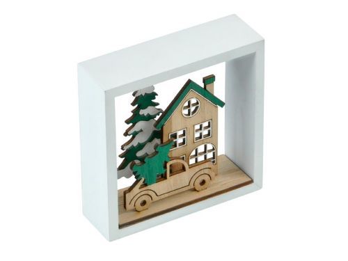 MFP 8886101 Domeček 3D dřevo 9,5x9,5x3,5cm