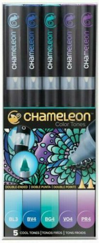 Set Chameleon tónovací fixy, 5ks - studené tóny