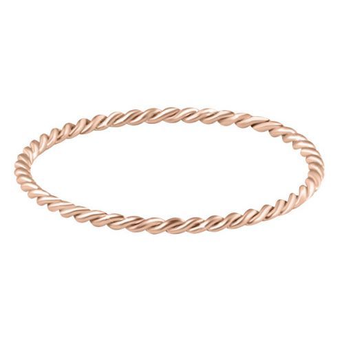 Troli Minimalistický pozlacený prsten z oceli Rose Gold 50 mm