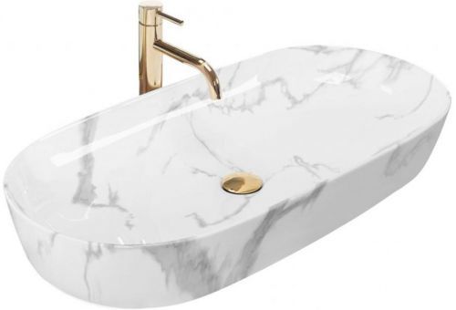 Rea Umyvadlo na desku CLEO 81 Shinny Marmo REA-U8403
