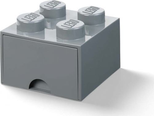 Dětský tmavě šedý úložný box se zásuvkou LEGO®
