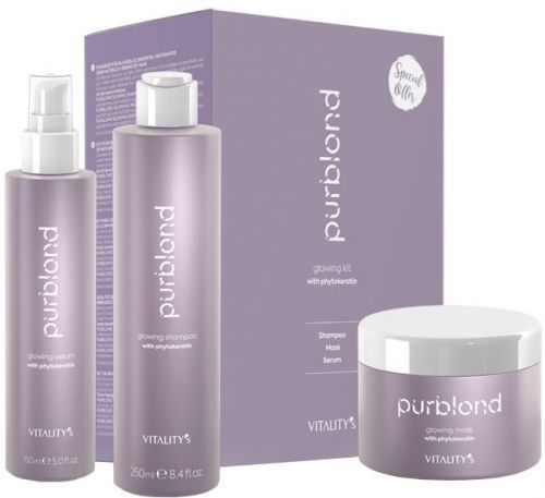 Vitality's Purblond Set na světlé vlasy Glowing Kit with Phytokeratin 3ks
