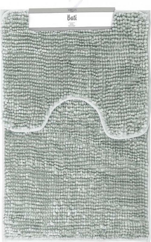 Sada 2 šedých koupelnových předložek AmeliaHome Bati