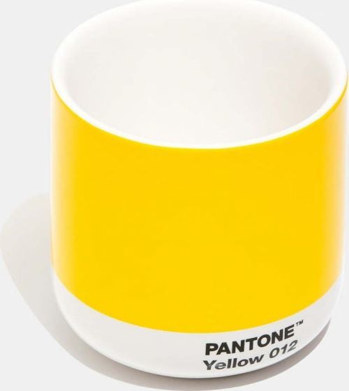 Žlutý keramický termo hrnek Pantone Cortado, 175 ml