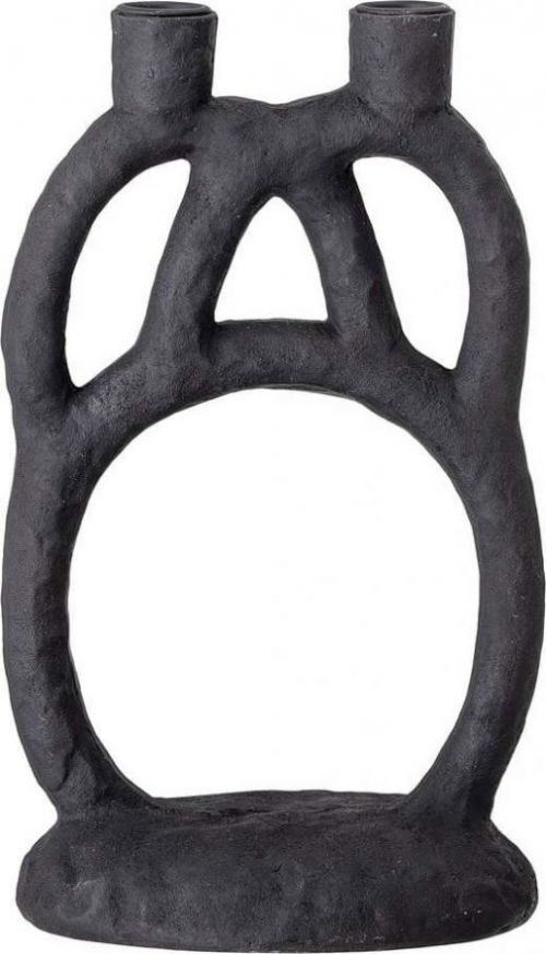 Černý svícen Bloomingville Ramina, výška 29 cm