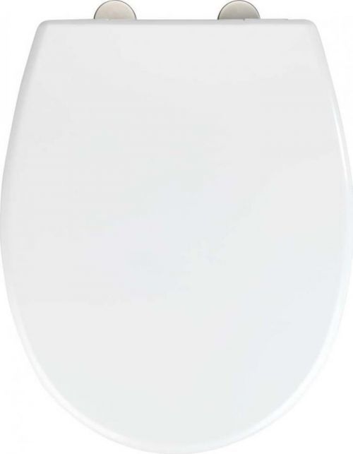 Bílé WC sedátko z nerezové oceli Wenko Vorno