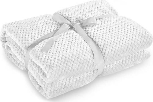 Bílá deka z mikrovlákna DecoKing Henry, 170 x 210 cm
