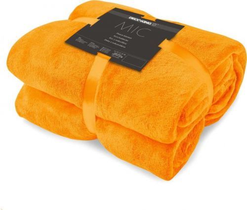 Oranžová deka z mikrovlákna DecoKing Mic, 160 x 210 cm