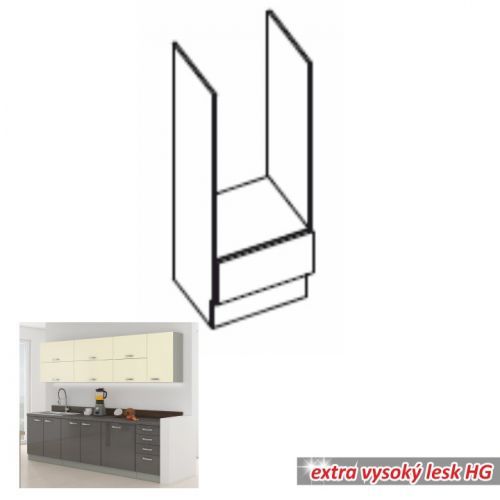 Tempo Kondela Kuchyňská skříňka PRADO 60 DG BB - šedá