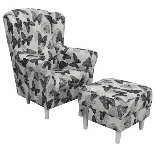 Tempo Kondela Křeslo/ušák s taburetem ASTRO - Butterfly 1