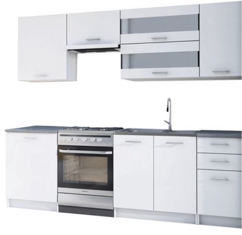 Tempo Kondela Kuchyňská linka FABIANA 2,4 m - bílá