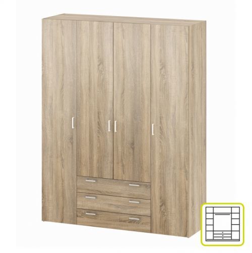 Tempo Kondela Skříň GWEN 70429 - dub sonoma