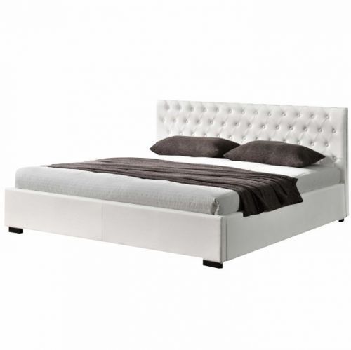 Tempo Kondela Postel s úložným prostorem DORLEN NEW, 163x200 cm - bílá