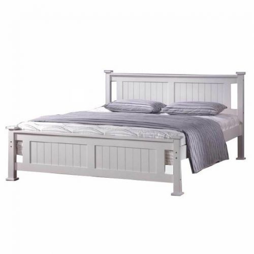 Tempo Kondela Postel LUCAS NEW 160x200 - borovicové dřevo/bílá