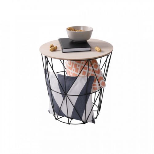 Tempo Kondela Příruční stolek NANCER TYP 2 - přírodní/černá