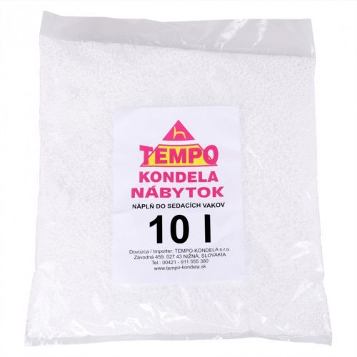 Tempo Kondela Náplň do sedacích vaků, EPS polystyrénové kuličky, balení 10 l
