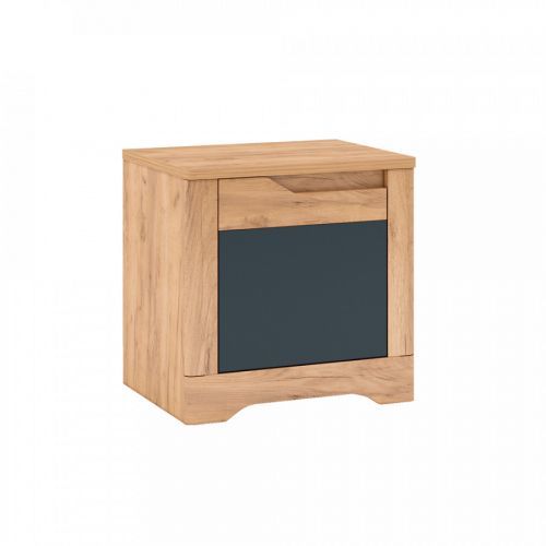 Tempo Kondela Noční stolek FIDEL X1 - dub craft zlatý/grafit šedý, levý