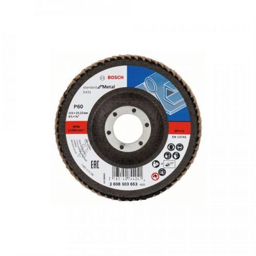 Lamelový brusný kotouč X431, Standard for Metal; 115 x 22,23 mm, 60 - 3165140744041 BOSCH
