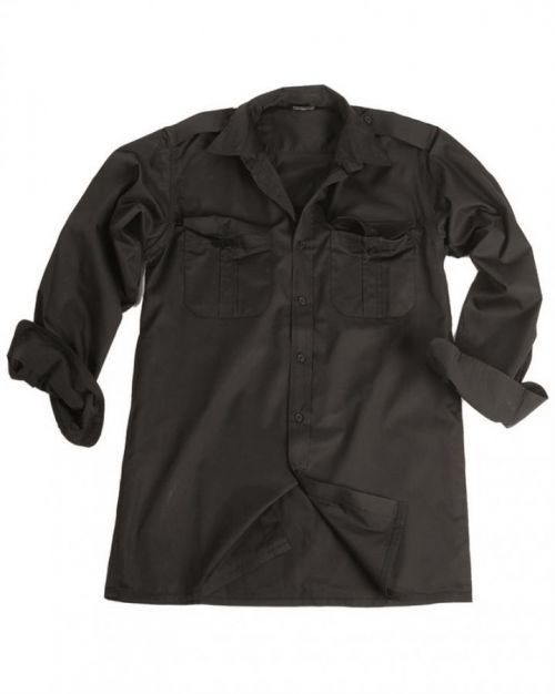 Košile SERVIS dlouhý rukáv na knoflíky ČERNÁ vel.L