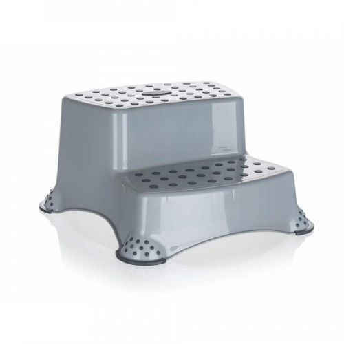 Stolička dvojschůdek 40x37x21cm protikluz 120kg  KEEEPER šedá